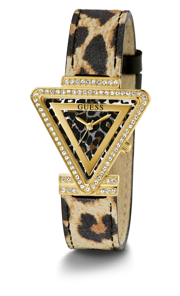Guess Fame Quartz Animal Print Dial Multicolor Leather Strap Watch For Women - GW0504L3 Buy Now By Guess