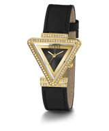 Guess Fame Quartz Black Dial Black Leather Strap Watch For Women - GW0504L5 Buy Now By Guess