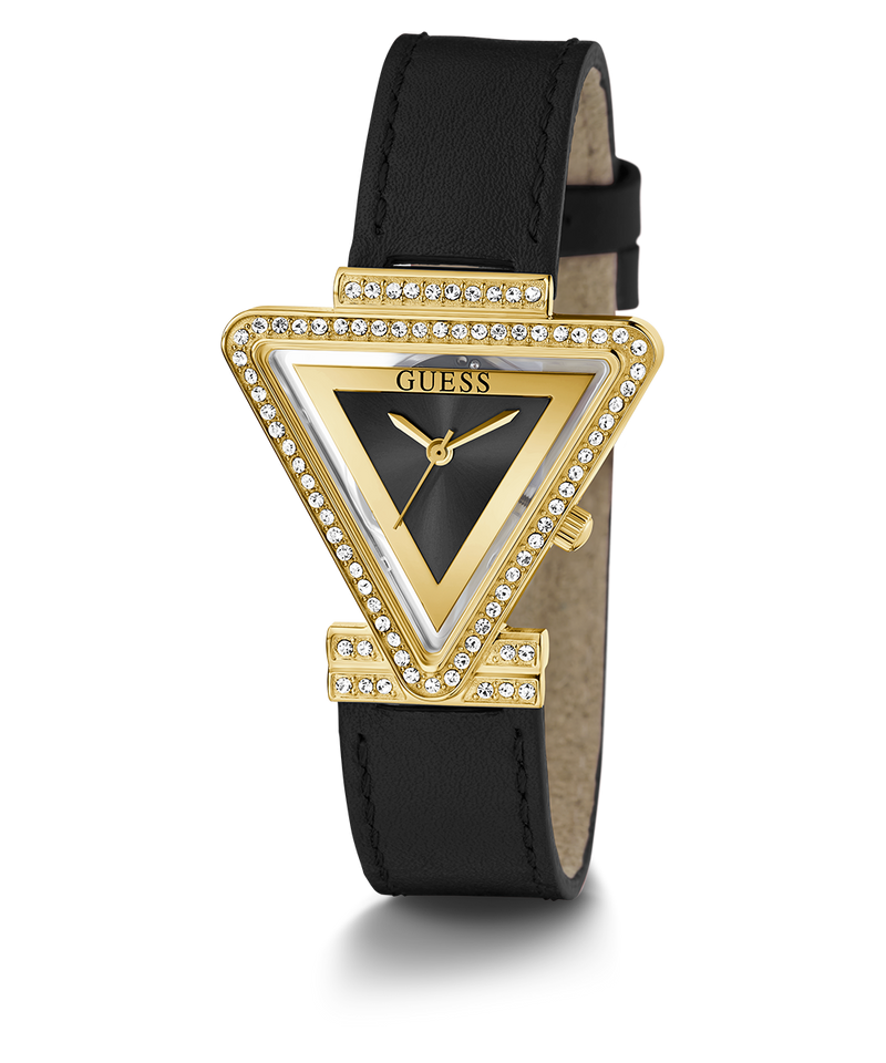Guess Fame Quartz Black Dial Black Leather Strap Watch For Women - GW0504L5 Buy Now By Guess