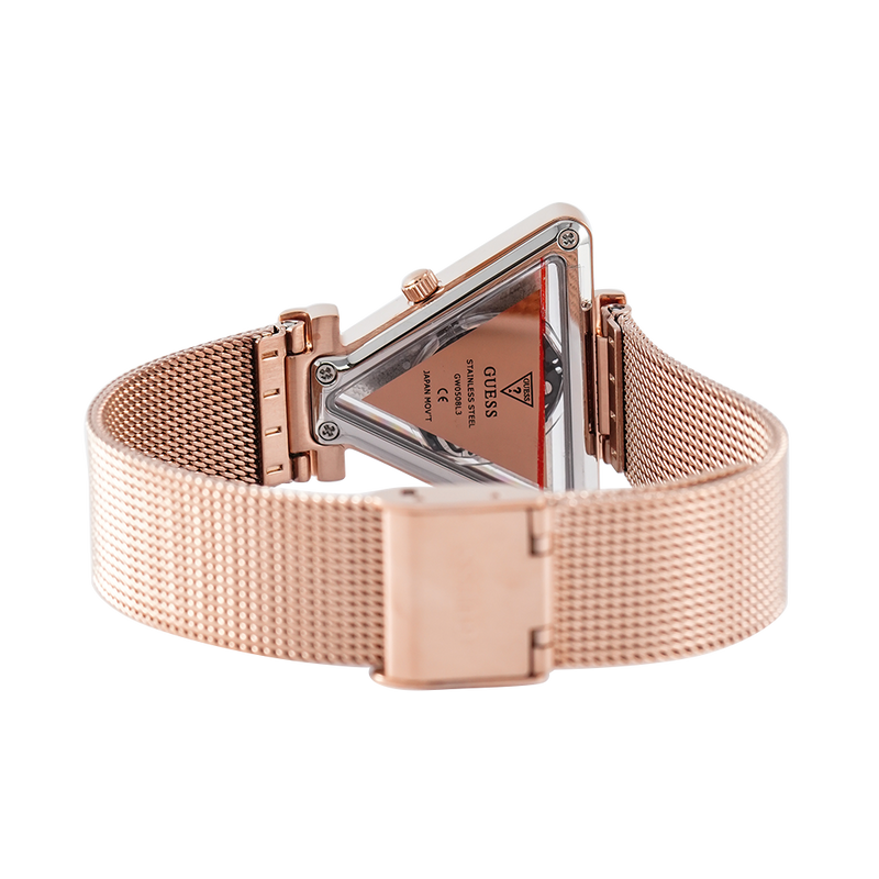 Guess Fame Diamonds Rose Gold Dial Rose Gold Mesh Bracelet Watch for Women - GW0508L3 Buy Now By Guess