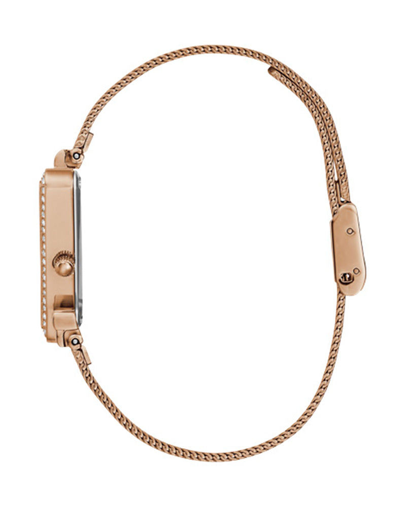 Guess Fame Diamonds Rose Gold Dial Rose Gold Mesh Bracelet Watch for Women - GW0508L3 Buy Now By Guess
