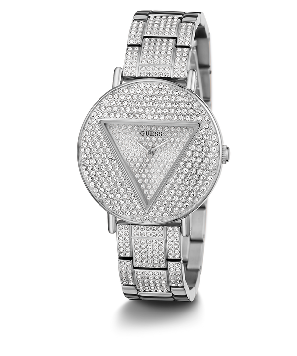 Shop Guess Trend Diamonds Silver Dial Silver Steel Strap Watch for Women - GW0512L1 in USA