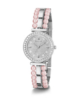 Guess Gala Diamonds Silver Dial Two Tone Steel Strap Watch for Women - GW0531L1 Buy Now By Guess
