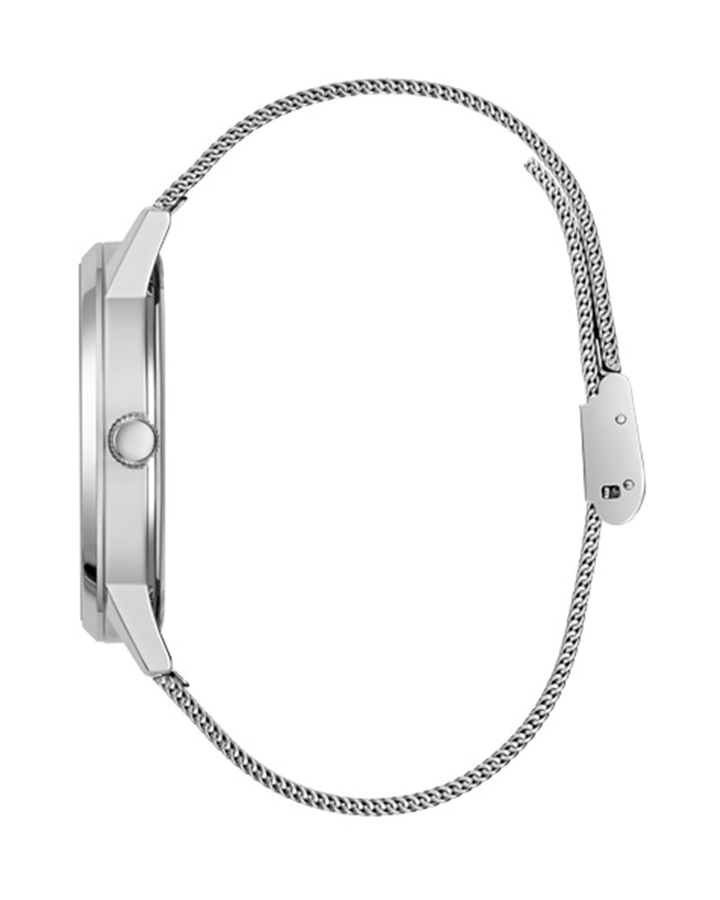 Guess Gadget Silver Dial Silver Mesh Bracelet Watch for Men - GW0538G1 Buy Now By Guess