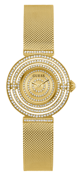 Guess Dream Quartz Gold Dial Gold Mesh Strap Watch For Women - GW0550L2 Buy Now By Guess