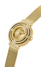Guess Dream Quartz Gold Dial Gold Mesh Strap Watch For Women - GW0550L2 Buy Now By Guess