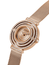 Guess Dream Crystals Rose Gold Dial Rose Gold Mesh Bracelet Watch For Women - GW0550L3 Buy Now By Guess
