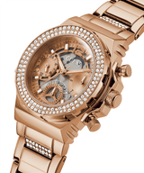 Guess Fusion Chronograph Rose Gold Dial Rose Gold Steel Strap Watch for Women - GW0552L3 Buy Now By Guess