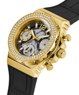 Guess Fusion Chronograph Black Dial Black Leather Strap Watch For Women - GW0553L4 Buy Now By Guess