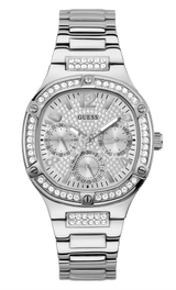 Guess Duchess Quartz Silver Dial Silver Steel Strap Watch For Women - GW0558L1 Buy Now By Guess
