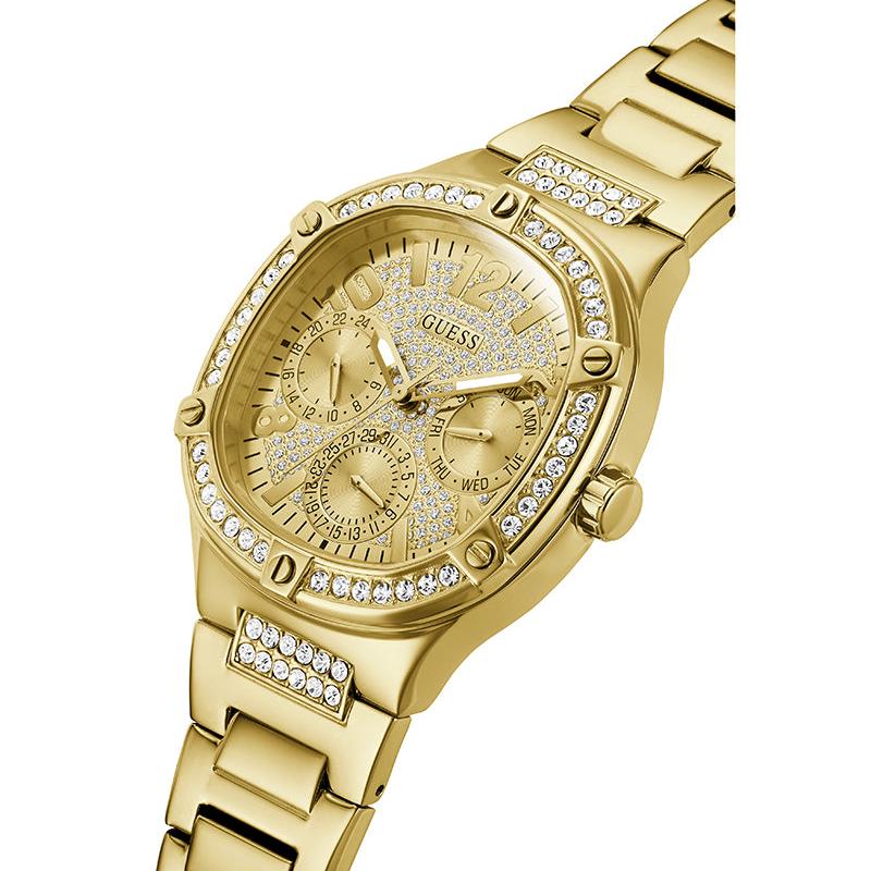 Guess Duchess Quartz Gold Dial Gold Steel Strap Watch For Women - GW0558L2 Buy Now By Guess