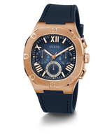 Guess Headline Multifunction Quartz Blue Dial Blue Silicone Strap Watch For Men - GW0571G2 Buy Now By Guess