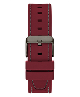 Guess Headline Multifunction Grey Dial Burgundy Silicone Strap Watch For Men - GW0571G4 Buy Now By Guess