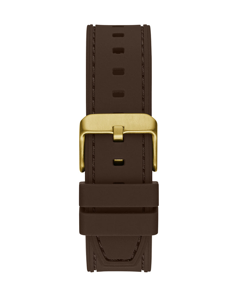 Guess Headline Chronograph Blue Dial Brown Silicone Strap Watch For Men - GW0571G5 Buy Now By Guess