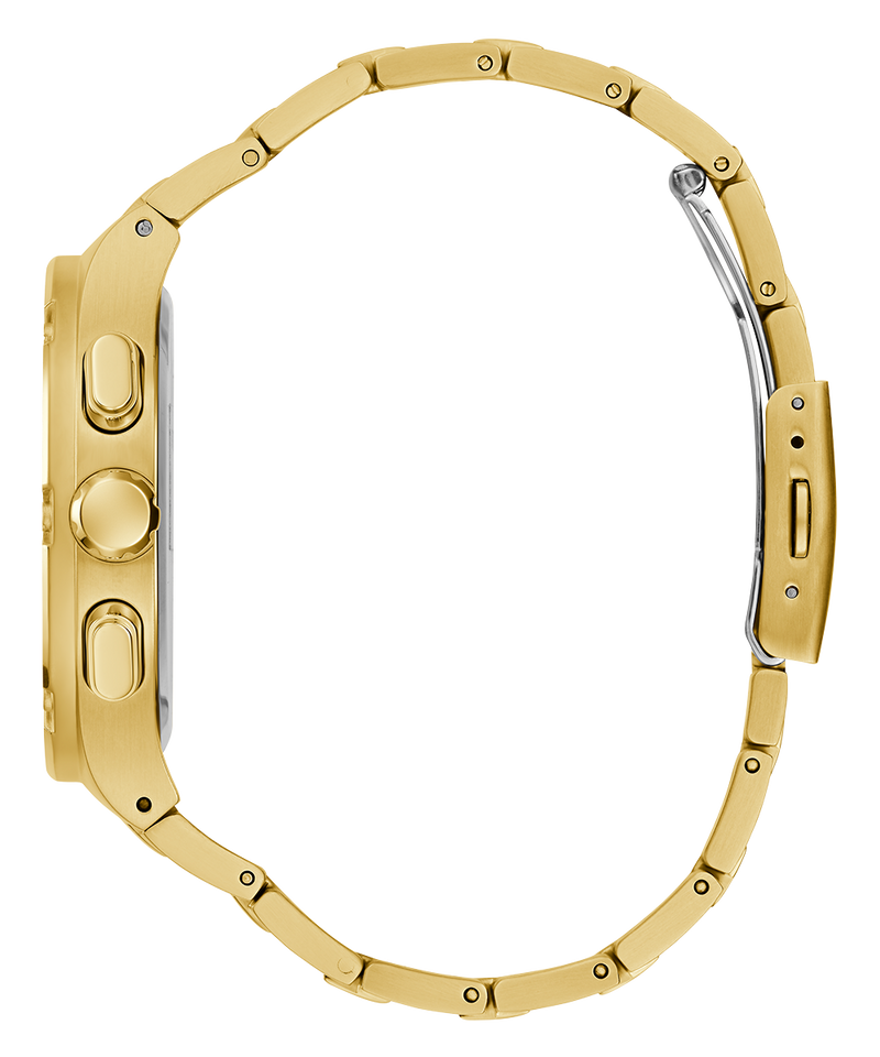 Guess Edge Chronograph Black Dial Gold Steel Strap Watch For Men - GW0539G2 Buy Now By Guess