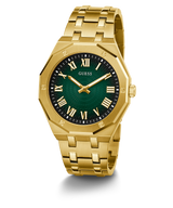 Guess Asset Quartz Green Dial Gold Steel Strap Watch For Men - GW0575G2 Buy Now By Guess