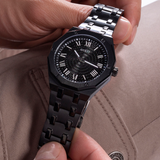 Shop Guess Asset Quartz Black Dial Black Steel Strap Watch For Men - GW0575G3 in USA