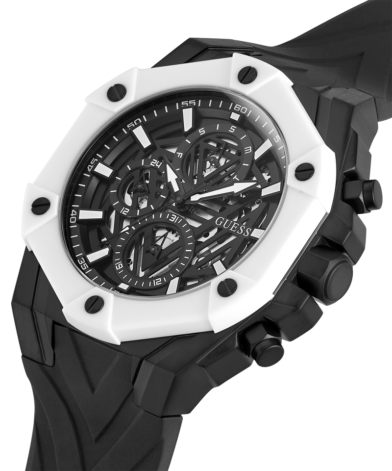 Guess Formula Chronograph Black Dial Black Silicone Strap Watch For Men - GW0579G1 Buy Now By Guess