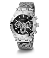 Guess Continental Quartz Black Dial Silver Mesh Strap Watch For Men - GW0582G1 Buy Now By Guess