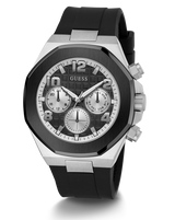 Guess Empire Chronograph Black Dial Black Silicon Strap Watch For Men - GW0583G1 Buy Now By Guess