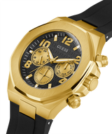 Guess Empire Chronograph Quartz Black Dial Black Silicon Strap Watch For Men - GW0583G2 Buy Now By Guess