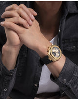 Guess Empire Chronograph Quartz Black Dial Black Silicon Strap Watch For Men - GW0583G2 Buy Now By Guess
