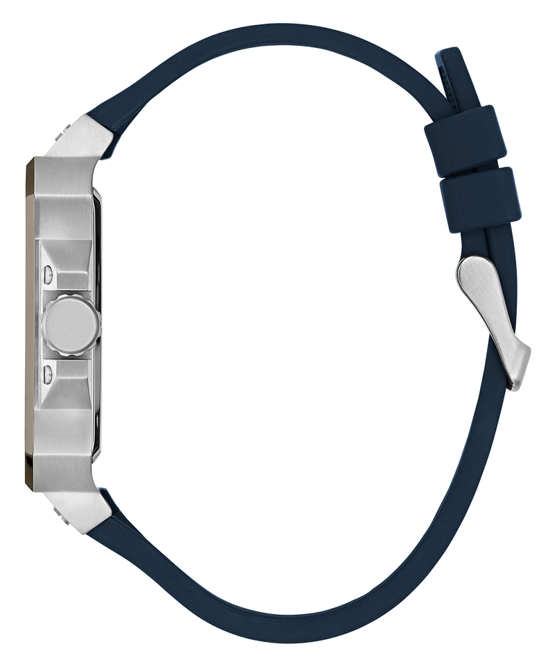 Guess Leo Chronograph Navy Blue Dial Blue Silicone Strap Watch For Men - GW0637G1 Buy Now By Guess
