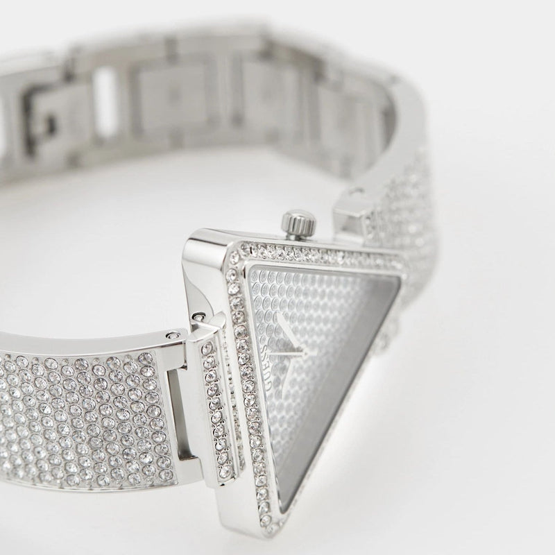 Guess Fame Quartz Crystals Silver Dial Silver Steel Strap Watch For Women - GW0644L1 Buy Now By Guess