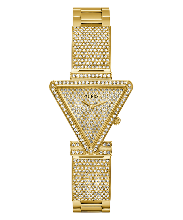 Guess Fame Crystals Gold Dial Gold Steel Strap Watch For Women - GW0644L2 Buy Now By Guess