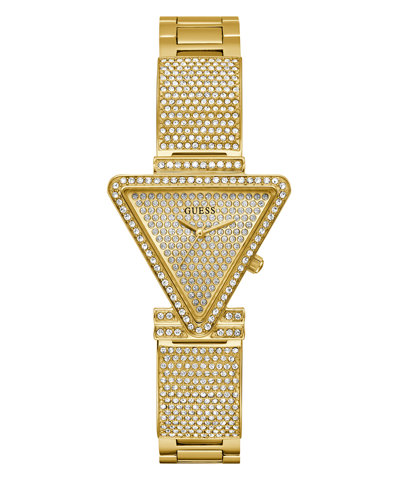 Guess Fame Crystals Gold Dial Gold Steel Strap Watch For Women - GW0644L2 Buy Now By Guess