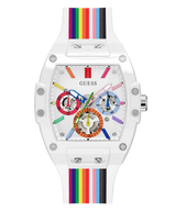 Guess Phoenix Analog White Dial White Silicone Strap Watch for Men - GW0720G1 Buy Now By Guess