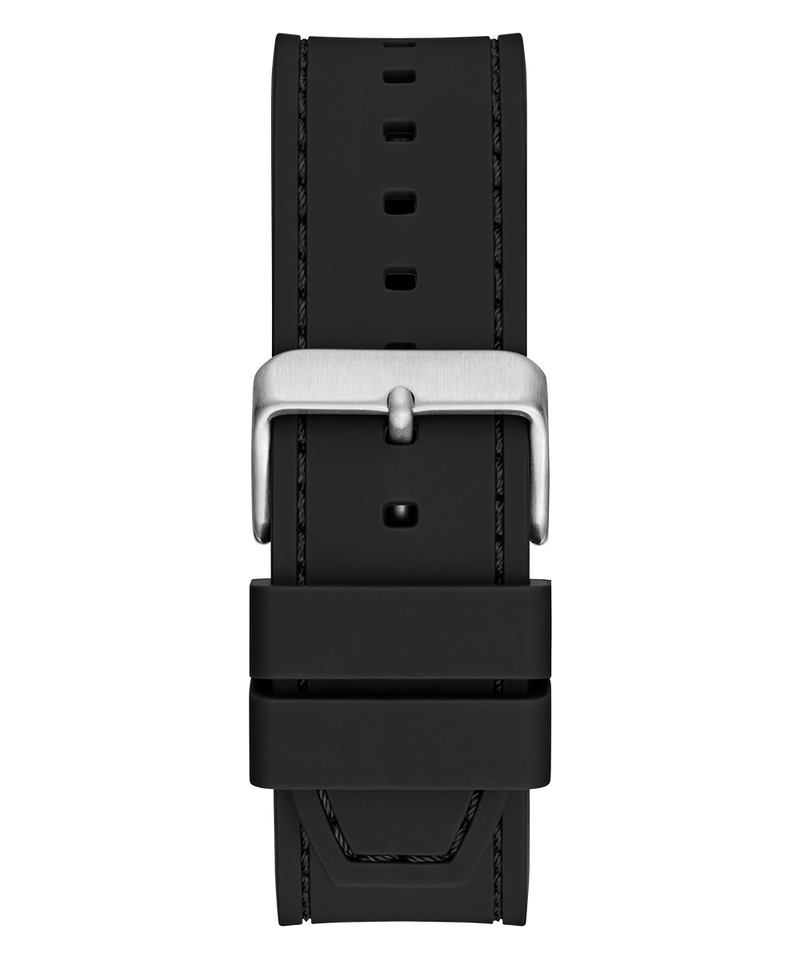 Guess Baguette Crystals Black Dial Black Silicone Strap Watch For Men - GW0208G1 Buy Now By Guess