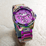 Shop Guess Queen Multicolor Dial Multicolor Steel Strap Watch For Women - GW0464L4 in USA