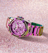 Guess Allara Quartz Purple Dial Purple Steel Strap Watch For Women - GW0604L4 Buy Now By Guess