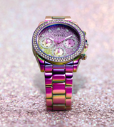 Guess Allara Quartz Purple Dial Purple Steel Strap Watch For Women - GW0604L4 Buy Now By Guess