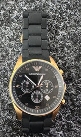 Emporio Armani Sportivo Quartz Black Dial Black Steel Strap Watch For Men - AR8023 Buy Now By Emporio Armani