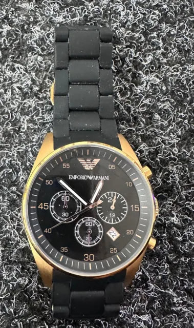 Emporio Armani Sportivo Quartz Black Dial Black Steel Strap Watch For Men - AR8023 Buy Now By Emporio Armani