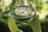 Shop Gucci Dive Automatic Green Dial Green Rubber Strap Unisex Watch - YA136345 in USA
