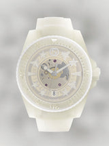 Shop Gucci Dive Automatic White Dial White Rubber Strap Unisex Watch - YA136342 in USA