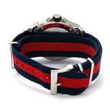 Shop Gucci Dive Black Dial Red & Blue Nylon Strap Watch For Men - YA136210 in USA
