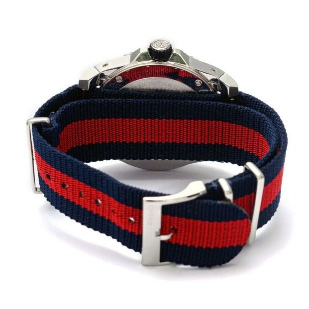 Shop Gucci Dive Black Dial Red & Blue Nylon Strap Watch For Men - YA136210 in USA