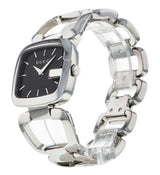 Shop Gucci G Gucci Black Dial Silver Steel Strap Watch For Women - YA125407 in USA