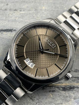 Gucci G Timeless Automatic Brown Dial Silver Steel Strap Watch For Women - YA126431A Buy Now By Gucci
