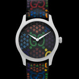Gucci G Timeless Quartz Black Dial Black Leather Strap Watch For Women - YA1264146 Buy Now By Gucci