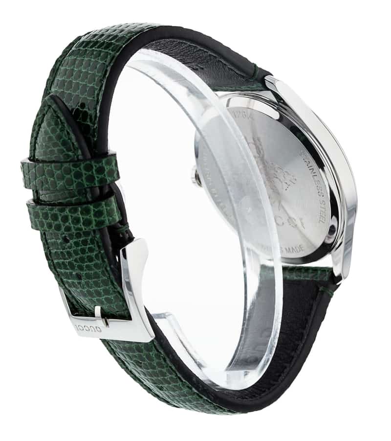 Gucci G-Timeless Green Mother of Pearl Dial Green Leather Strap Watch For Women - YA126585 Buy Now By Gucci