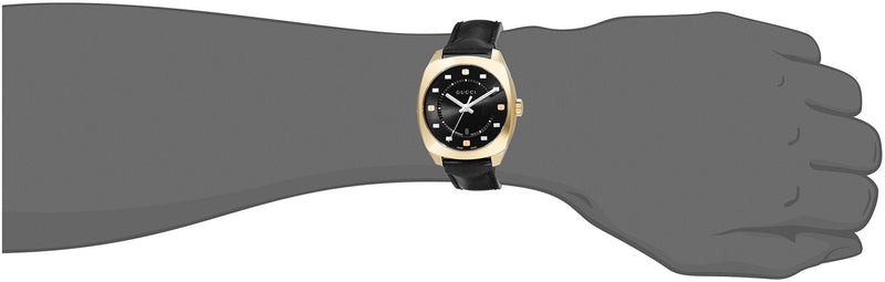 Gucci GG2570 Quartz Black Dial Black Leather Strap Watch For Women - YA142408 Buy Now By Gucci