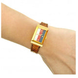 Gucci G-Frame Mother of Pearl Dial Brown Leather Snakeskin Strap Watch For Women - YA147402 Buy Now By Gucci