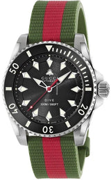 Gucci Dive Automatic Black Dial Two Tone Rubber Strap Watch for Men - YA136349 Buy Now By Gucci