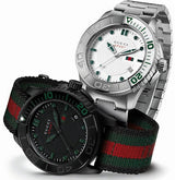 Gucci G Timeless Sport Black Dial Two Tone NATO Strap Watch For Men - YA126229 Buy Now By Gucci