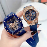 Guess Phoenix Multifunction Blue Dial Blue Rubber Strap Watch for Men - GW0203G7 Buy Now By Guess